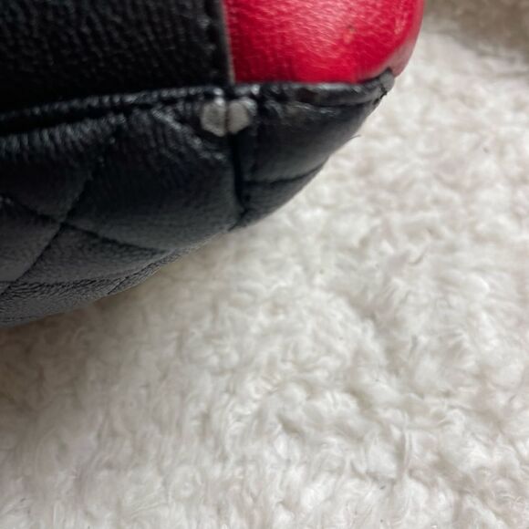 Betsey Johnson off white red and black sequins and quilted Medium satchel - Picture 16 of 16